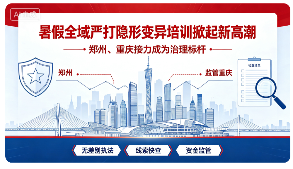 暑假全域严打隐形变异培训掀起新风暴：郑州、重庆接力成为治理标杆